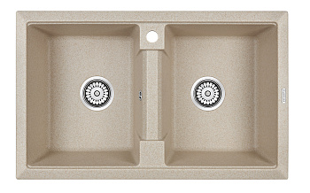 Кухонная мойка Paulmark TANDEM 80/2 PM238150-BE 81х50 цвет бежевый